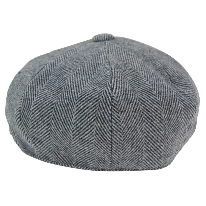 Mens Tweed Newsboy Peaky Blinder Baker Boy Razor Flat Cap Grandad Hat 8 Panel - Image 12