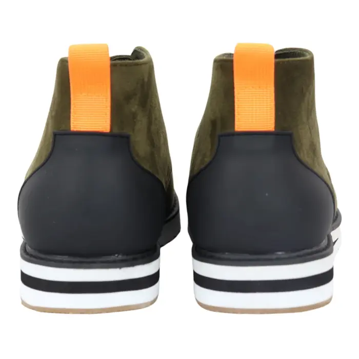 Men's Lace Up Suede Desert Ankle Boots Black Green - Image 7