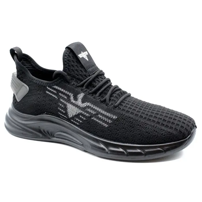 Men's Shoes Lightweight Running Trainers Breathable Gym Workout Outdoor Sport Sneakers | Black Navy Red White - Image 2
