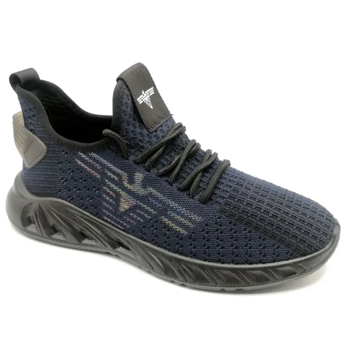 Men's Shoes Lightweight Running Trainers Breathable Gym Workout Outdoor Sport Sneakers | Black Navy Red White - Image 6