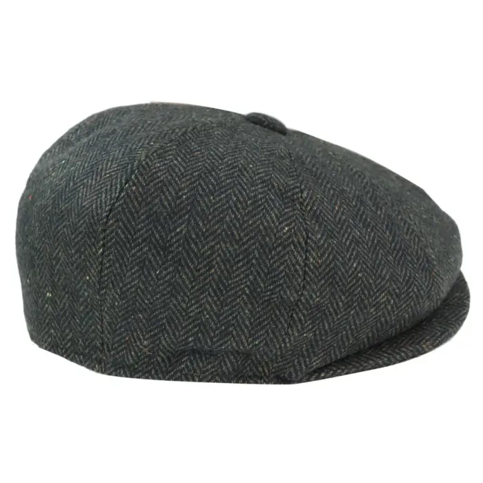 Mens Tweed Newsboy Peaky Blinder Baker Boy Razor Flat Cap Grandad Hat 8 Panel - Image 19