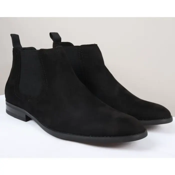 Men's Boots Slip On Suede Leather Lined Chelsea Ankle Shoes - Image 2