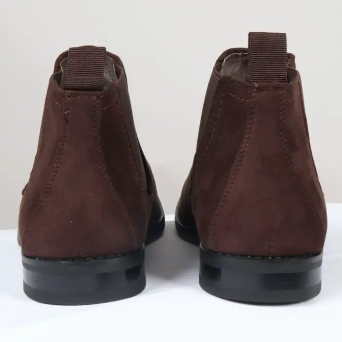 Men's Boots Slip On Suede Leather Lined Chelsea Ankle Shoes - Image 11