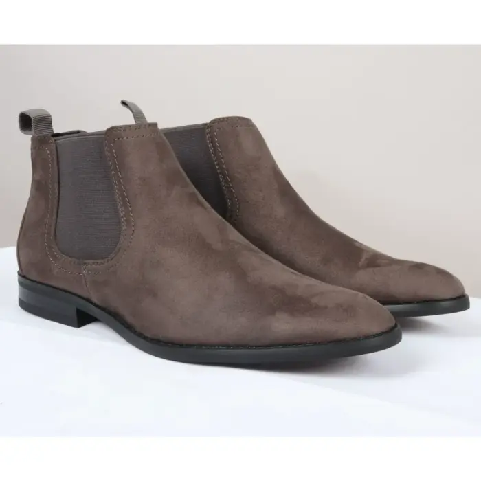 Men's Boots Slip On Suede Leather Lined Chelsea Ankle Shoes - Image 21