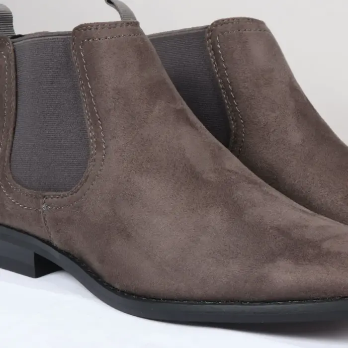 Men's Boots Slip On Suede Leather Lined Chelsea Ankle Shoes - Image 19