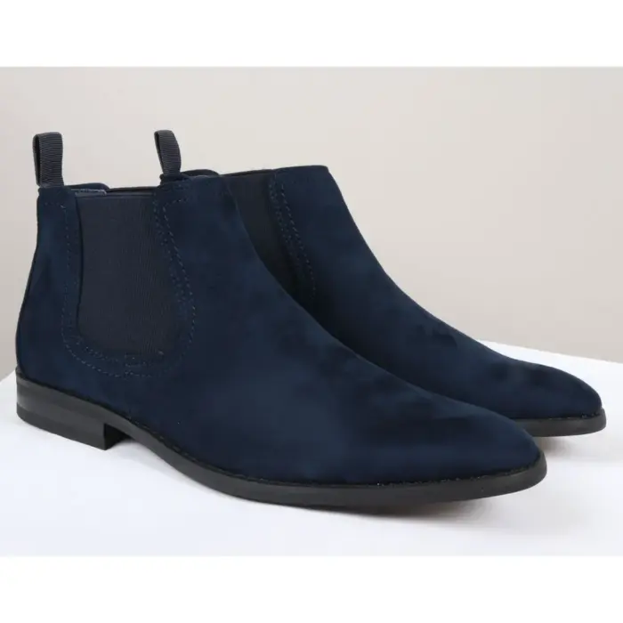 Men's Boots Slip On Suede Leather Lined Chelsea Ankle Shoes - Image 28
