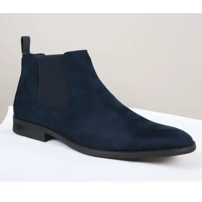 Men's Boots Slip On Suede Leather Lined Chelsea Ankle Shoes - Image 27