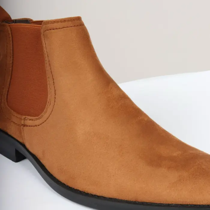 Men's Boots Slip On Suede Leather Lined Chelsea Ankle Shoes - Image 33