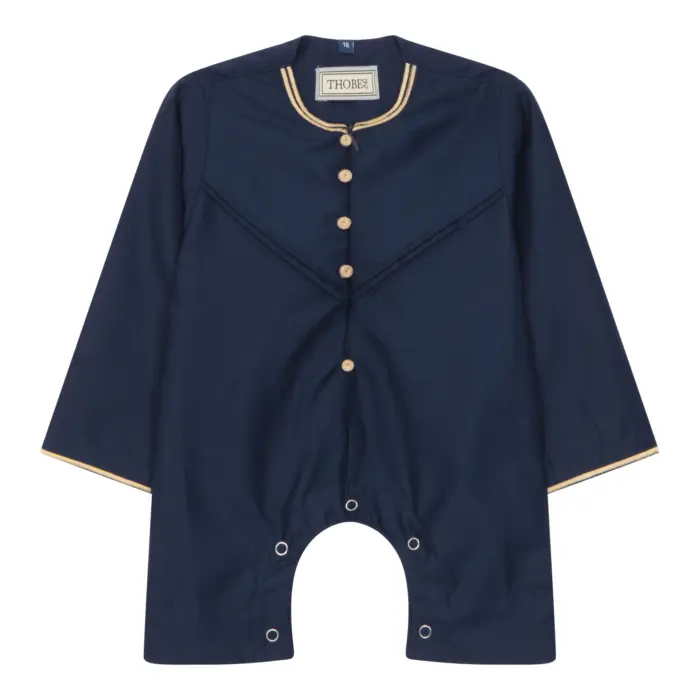 Baby Toddler Romper Thobe Emirati Omani Islamic Eid Clothing Arab Gold Embroidery - Image 4