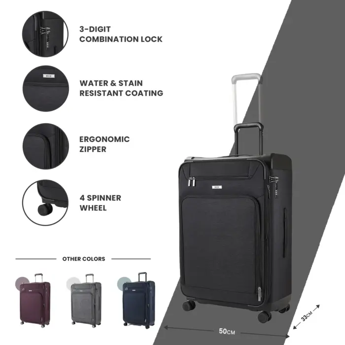 Luggage Suitcase Travel Bag Carry On Hand Cabin Check in Lightweight Expandable 4 Spinner Wheels Trolley Set | Parker - Image 93