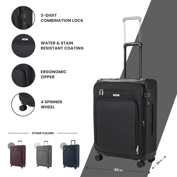 Luggage Suitcase Travel Bag Carry On Hand Cabin Check in Lightweight Expandable 4 Spinner Wheels Trolley Set | Parker - Image 53
