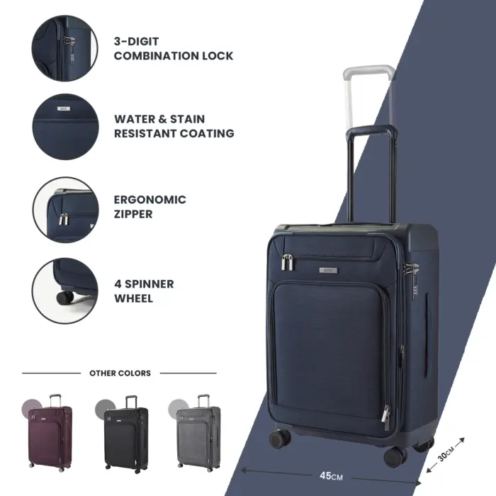 Luggage Suitcase Travel Bag Carry On Hand Cabin Check in Lightweight Expandable 4 Spinner Wheels Trolley Set | Parker - Image 73