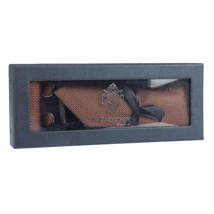 Diamond Neck Tie Gift Set Pocket Square Cuff Links Pin Tie For Shirt Satin - Image 5