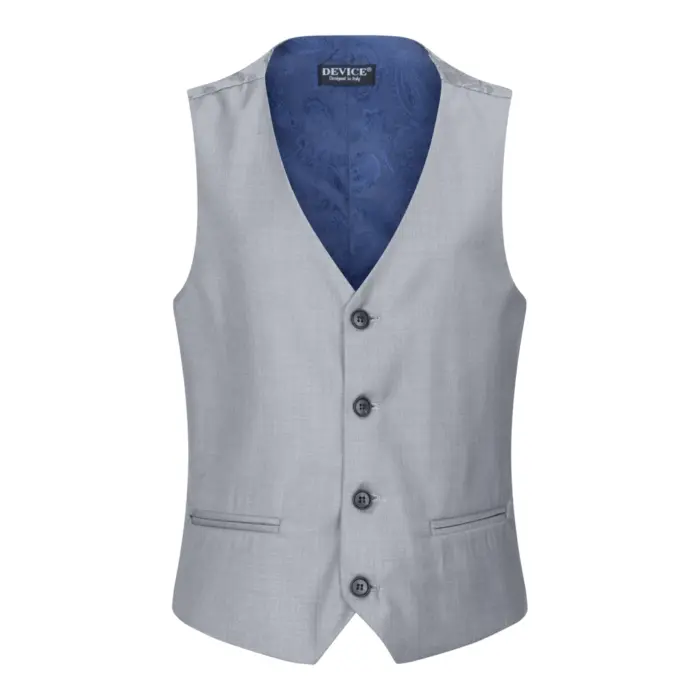 Boys 3 Piece Light Grey Suit Classic Wedding Party Vintage Christening - Image 7