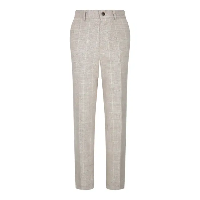 Boys Check Tweed Beige Brown 3 Piece Suit Wedding Vintage Retro Classic - Image 4
