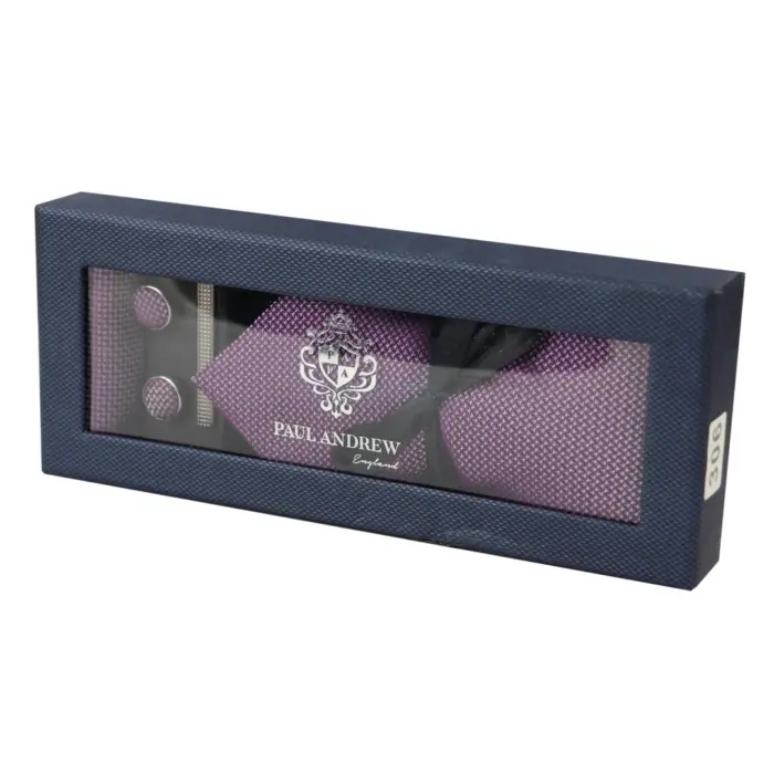 Diamond Neck Tie Gift Set Pocket Square Cuff Links Pin Tie For Shirt Satin - Image 8