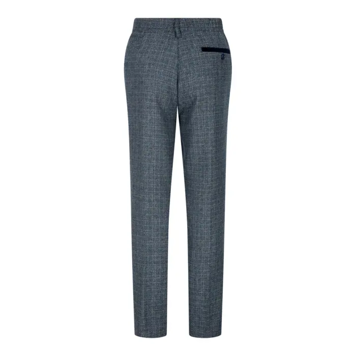 Boys 3 Piece Suit Navy Blue Tweed Check Vintage Retro Tailored Fit 1920s - Image 9