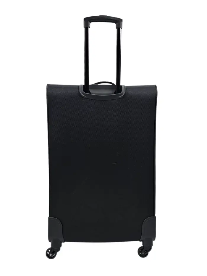 Soft Case Suitcase 4 Wheels Cabin Check In Hand Luggage Trolley Pin Combination Zipped Compartments - Image 34