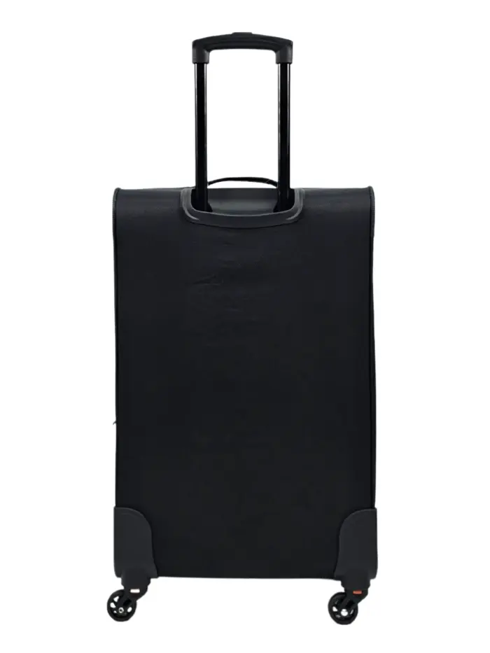 Soft Case Suitcase 4 Wheels Cabin Check In Hand Luggage Trolley Pin Combination Zipped Compartments - Image 19