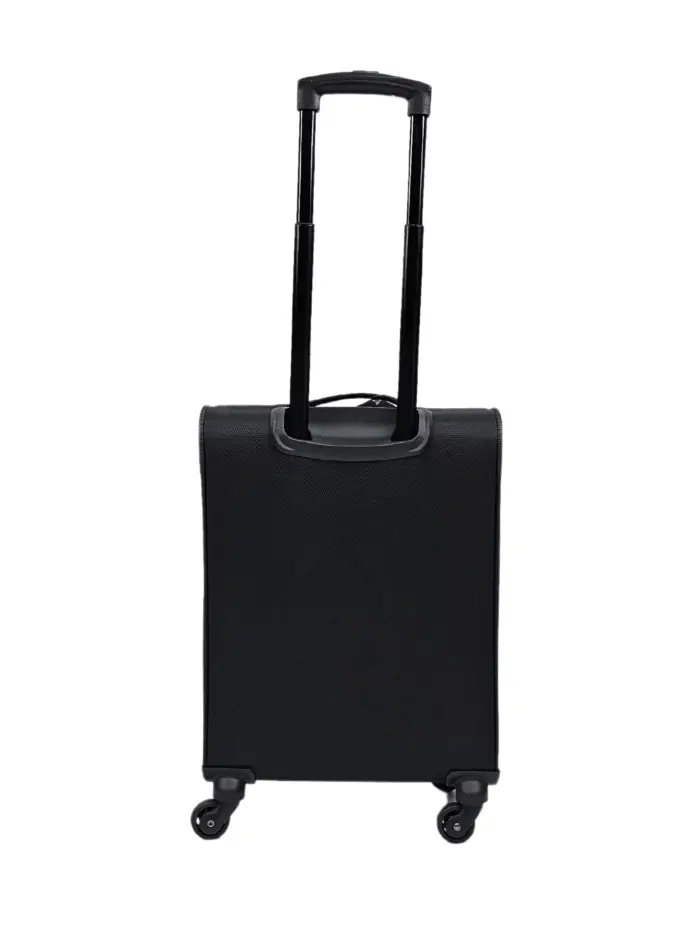 Soft Case Suitcase 4 Wheels Cabin Check In Hand Luggage Trolley Pin Combination Zipped Compartments - Image 4