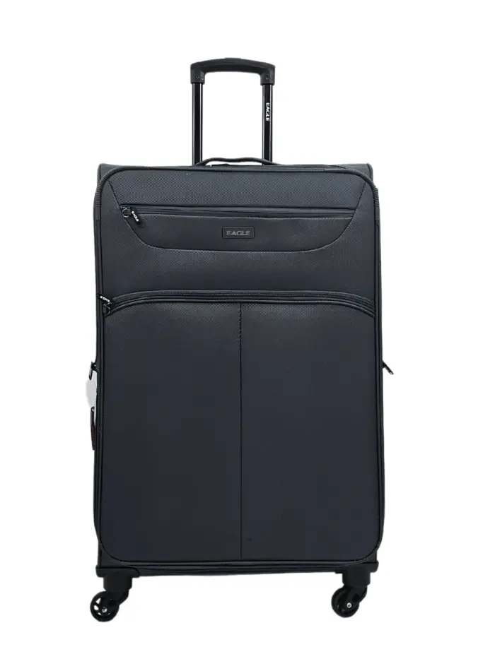 Soft Case Suitcase 4 Wheels Cabin Check In Hand Luggage Trolley Pin Combination Zipped Compartments - Image 36