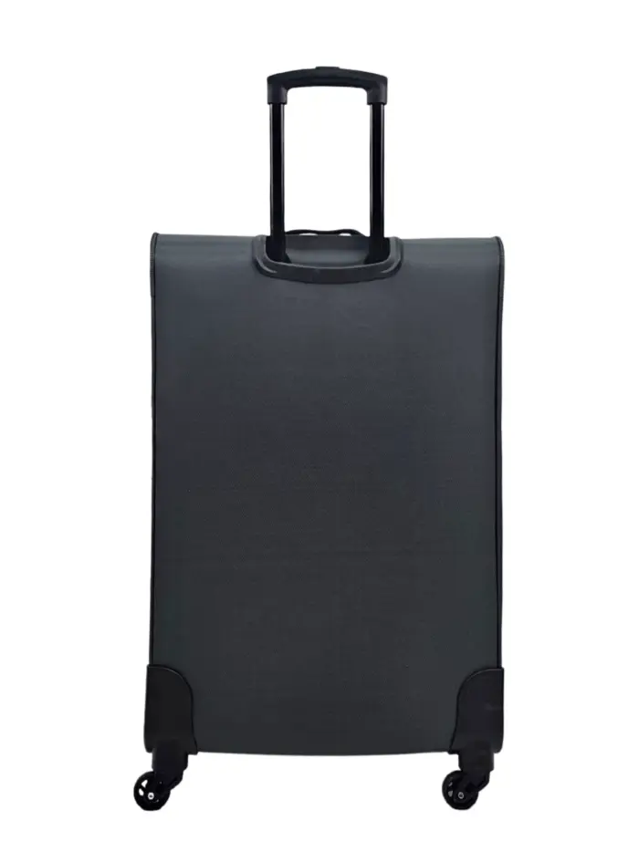 Soft Case Suitcase 4 Wheels Cabin Check In Hand Luggage Trolley Pin Combination Zipped Compartments - Image 39