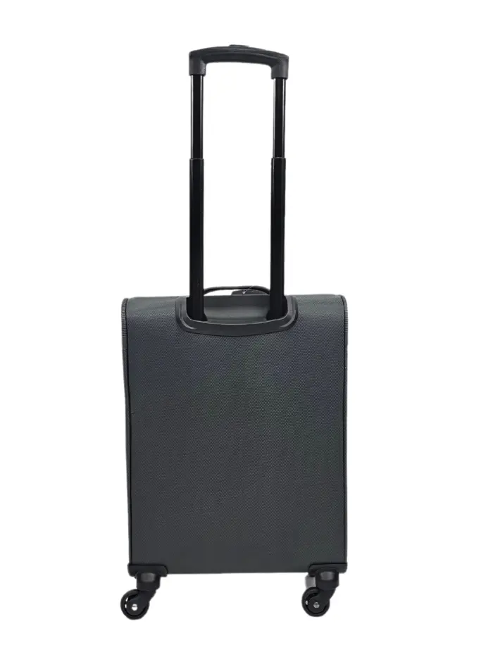 Soft Case Suitcase 4 Wheels Cabin Check In Hand Luggage Trolley Pin Combination Zipped Compartments - Image 9