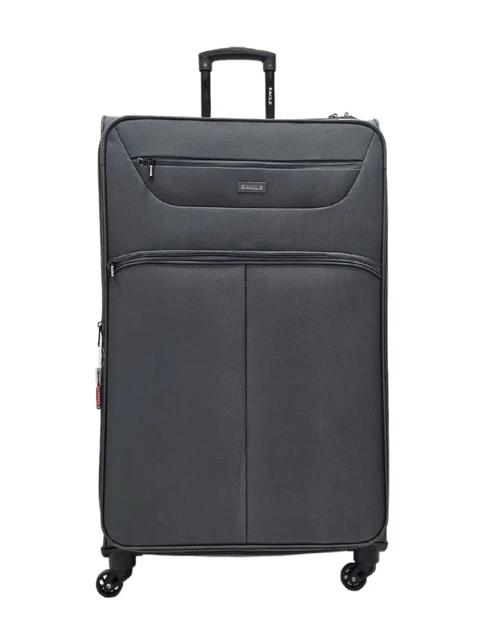 Soft Case Suitcase 4 Wheels Cabin Check In Hand Luggage Trolley Pin Combination Zipped Compartments - Image 51