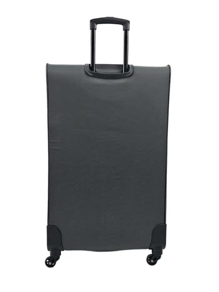 Soft Case Suitcase 4 Wheels Cabin Check In Hand Luggage Trolley Pin Combination Zipped Compartments - Image 54