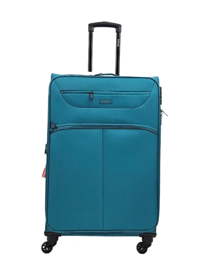 Soft Case Suitcase 4 Wheels Cabin Check In Hand Luggage Trolley Pin Combination Zipped Compartments - Image 41