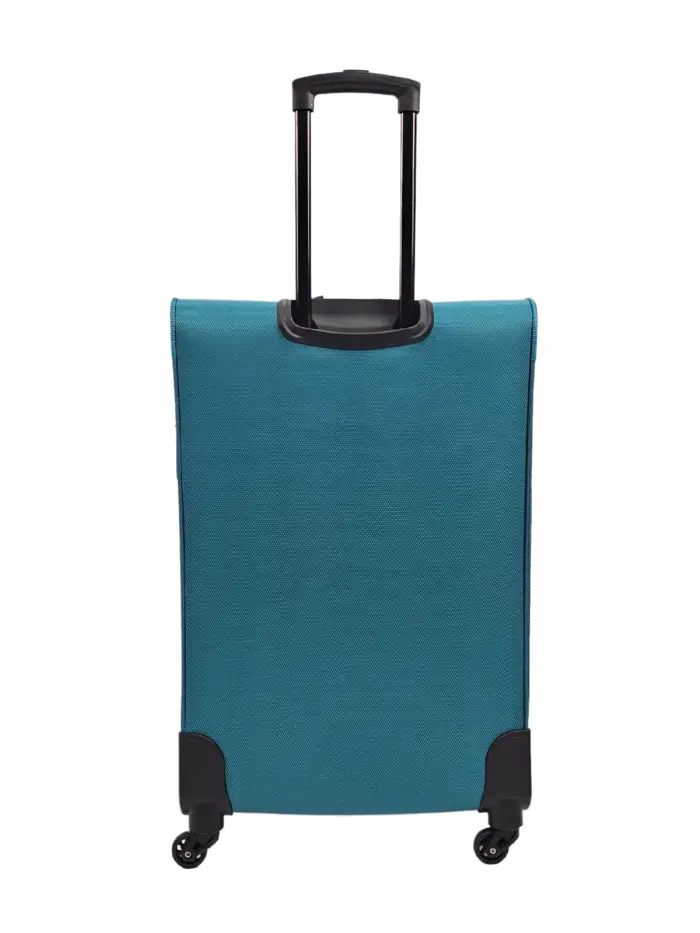 Soft Case Suitcase 4 Wheels Cabin Check In Hand Luggage Trolley Pin Combination Zipped Compartments - Image 44