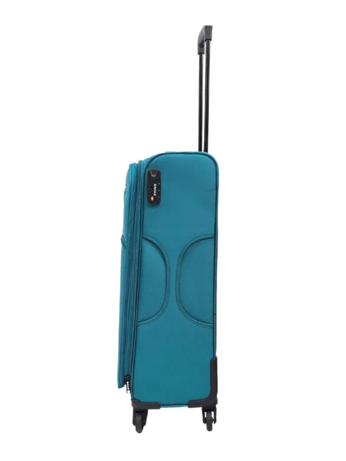 Soft Case Suitcase 4 Wheels Cabin Check In Hand Luggage Trolley Pin Combination Zipped Compartments - Image 28