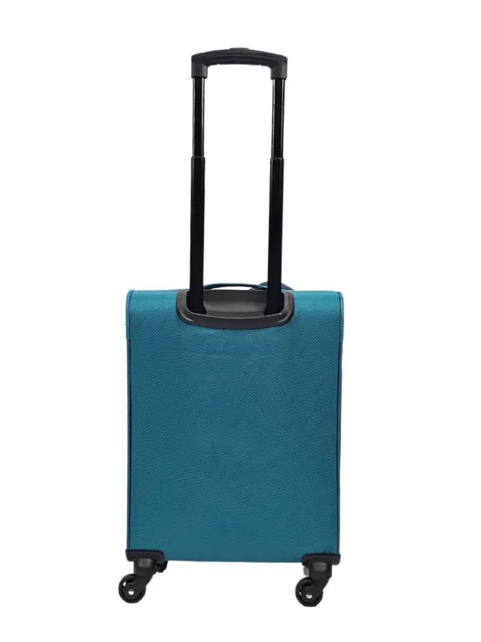 Soft Case Suitcase 4 Wheels Cabin Check In Hand Luggage Trolley Pin Combination Zipped Compartments - Image 14