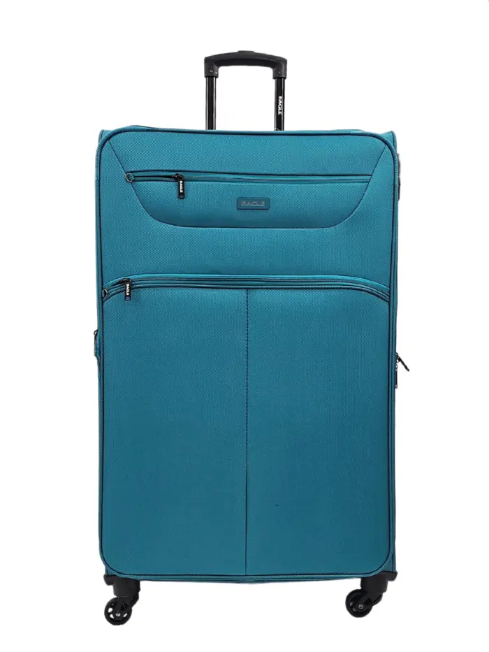 Soft Case Suitcase 4 Wheels Cabin Check In Hand Luggage Trolley Pin Combination Zipped Compartments - Image 56