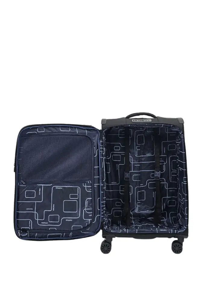 Suitcase Travel Bag Carry On Hand Cabin Check in Soft Case Luggage Trolley Zipped Compartments - Image 5
