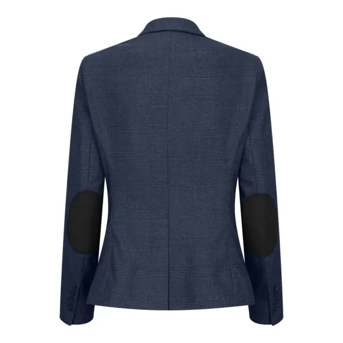 Women's Suit 3 Piece Navy Blue Prince Of Wales Check Tailored Fit Business Formal Ladies Dress - Image 5