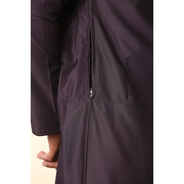 Mens Thobe Jubba Nehru Stand Collar Islamic Clothing Muslim Cotton Kaftan Embroidery Eid Robe Saudi - Image 40