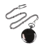 Silver Gold Rose 1920's Classic Blinders Pocket Watch & Chain Vintage Retro - Image 2