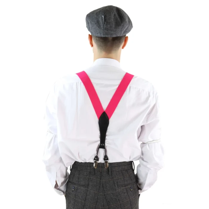 Mens Classic Vintage Retro Trouser Braces Suspenders 1920s Gatsby Blinders - Image 14