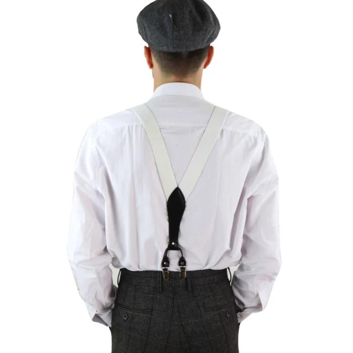 Mens Classic Vintage Retro Trouser Braces Suspenders 1920s Gatsby Blinders - Image 23