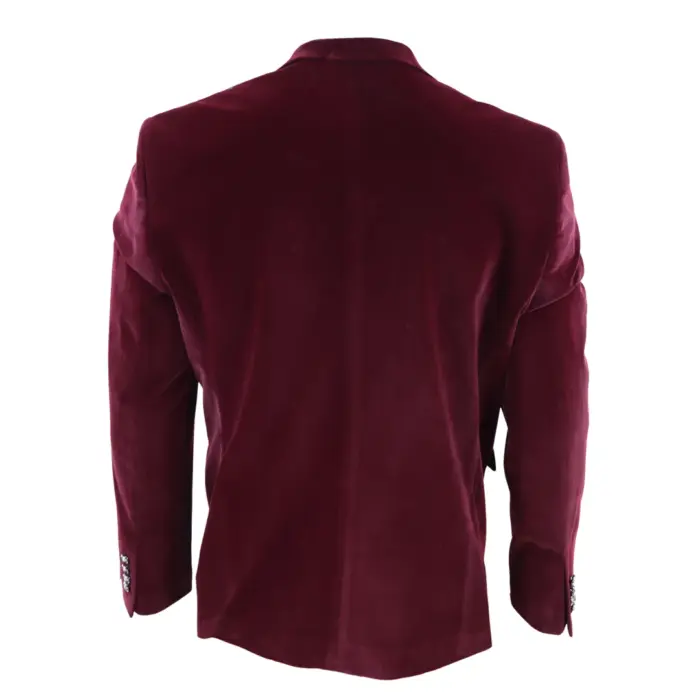 Mens Velvet Blazer Suit Jacket 2 Button Dinner Smart Casual Formal Tailored Fit - Image 18