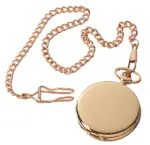 Silver Gold Rose 1920's Classic Blinders Pocket Watch & Chain Vintage Retro - Image 9