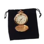 Silver Gold Rose 1920's Classic Blinders Pocket Watch & Chain Vintage Retro - Image 8