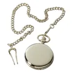 Silver Gold Rose 1920's Classic Blinders Pocket Watch & Chain Vintage Retro - Image 6