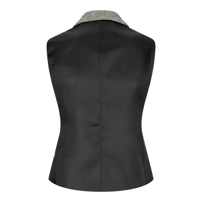 Womens Tweed Grey Black Blazer Jacket Waistcoat Elow Patch Classic Peaky 1920s - Image 10