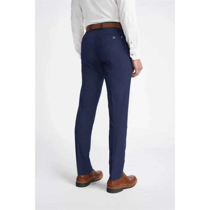 Men's Trousers Navy Blue Classic Formal Suit Pants - Image 2