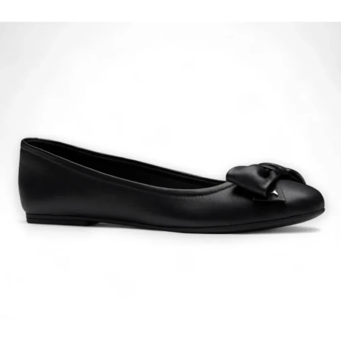 Bunny - Women's Black Slip On Ballet Flat Shoes - Image 2