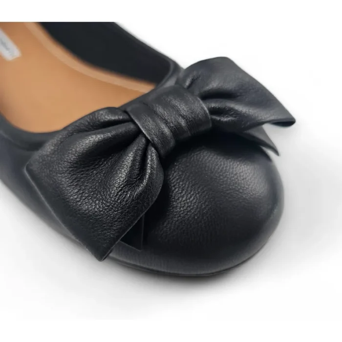 Bunny - Women's Black Slip On Ballet Flat Shoes - Image 5
