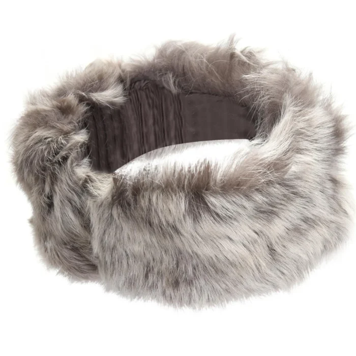 Ladies Womens Toscana Real Sheepskin Headband Neck Scarf Elasticated - Image 10