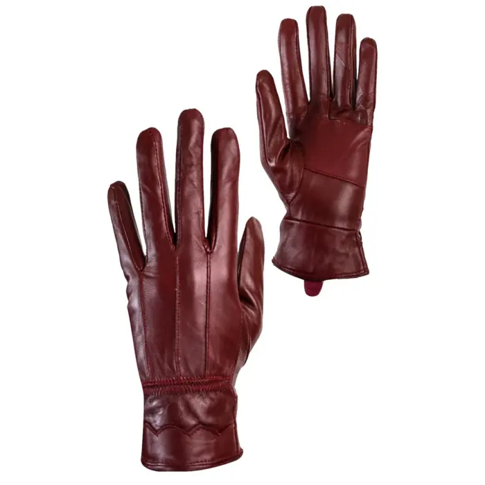 Ladies Womens Winter Quality Genuine Soft Leather Gloves Fur Lined Driving Warm - Image 2